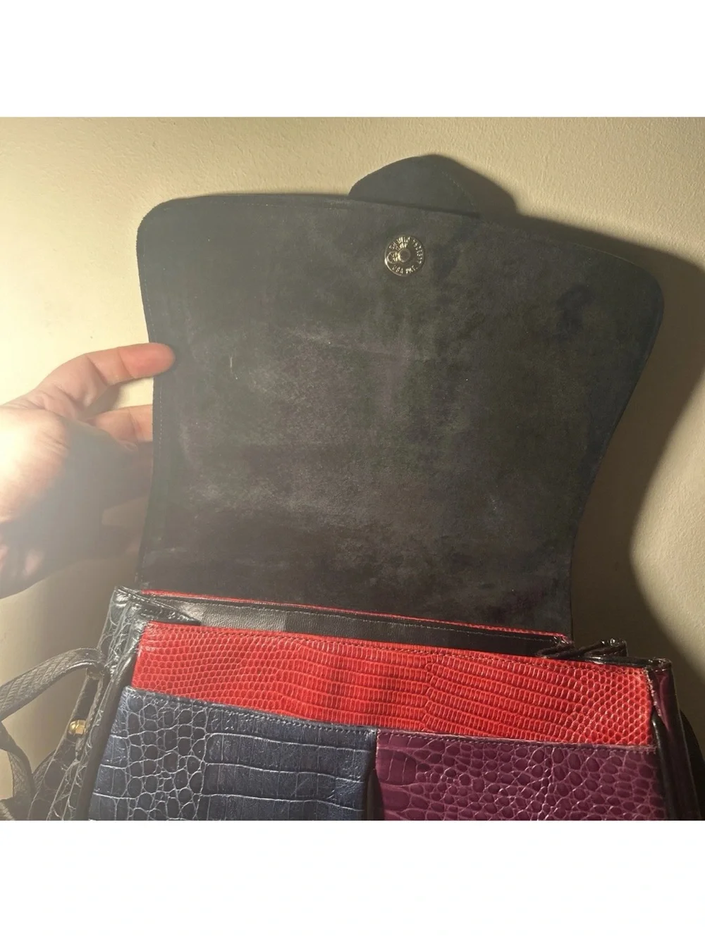Vintage Sharif Colorful Patchwork Purse